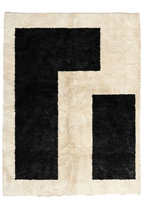 Black and White Puzzle Area Rug