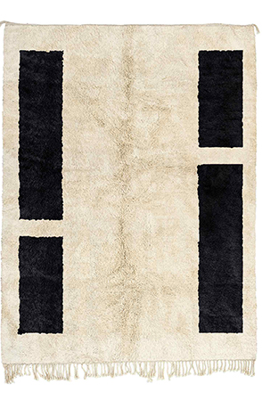 Black and White Shag rug