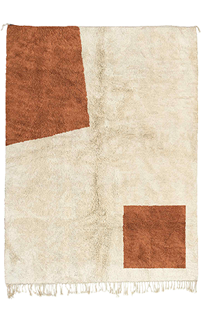 Brown Contemporary Moroccan Rug
