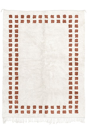 Choral Pink Mini Checkered Rug
