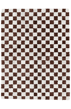 Dark Brown Crosshatch Rug