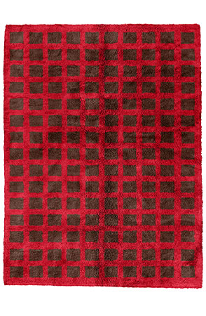 Dark Brown Intersected Rug