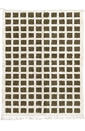 Dark Grey Checkerboard Rug