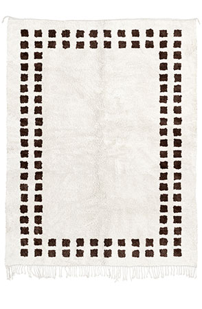 Deep Brown Mini Checkered Rug