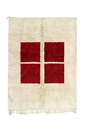 Red Chic Chess Rug