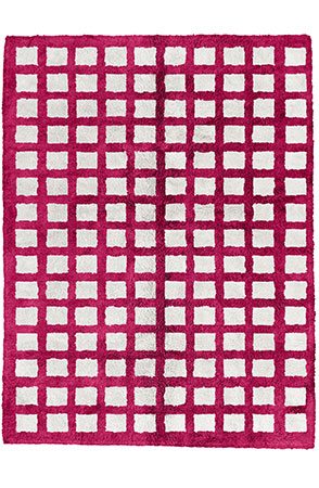 Hot Pink Chequerboard Rug