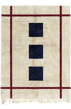 Navy Blue and Crimson Three Piece
