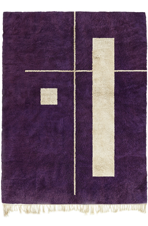 Purple Chic Geometric Rug