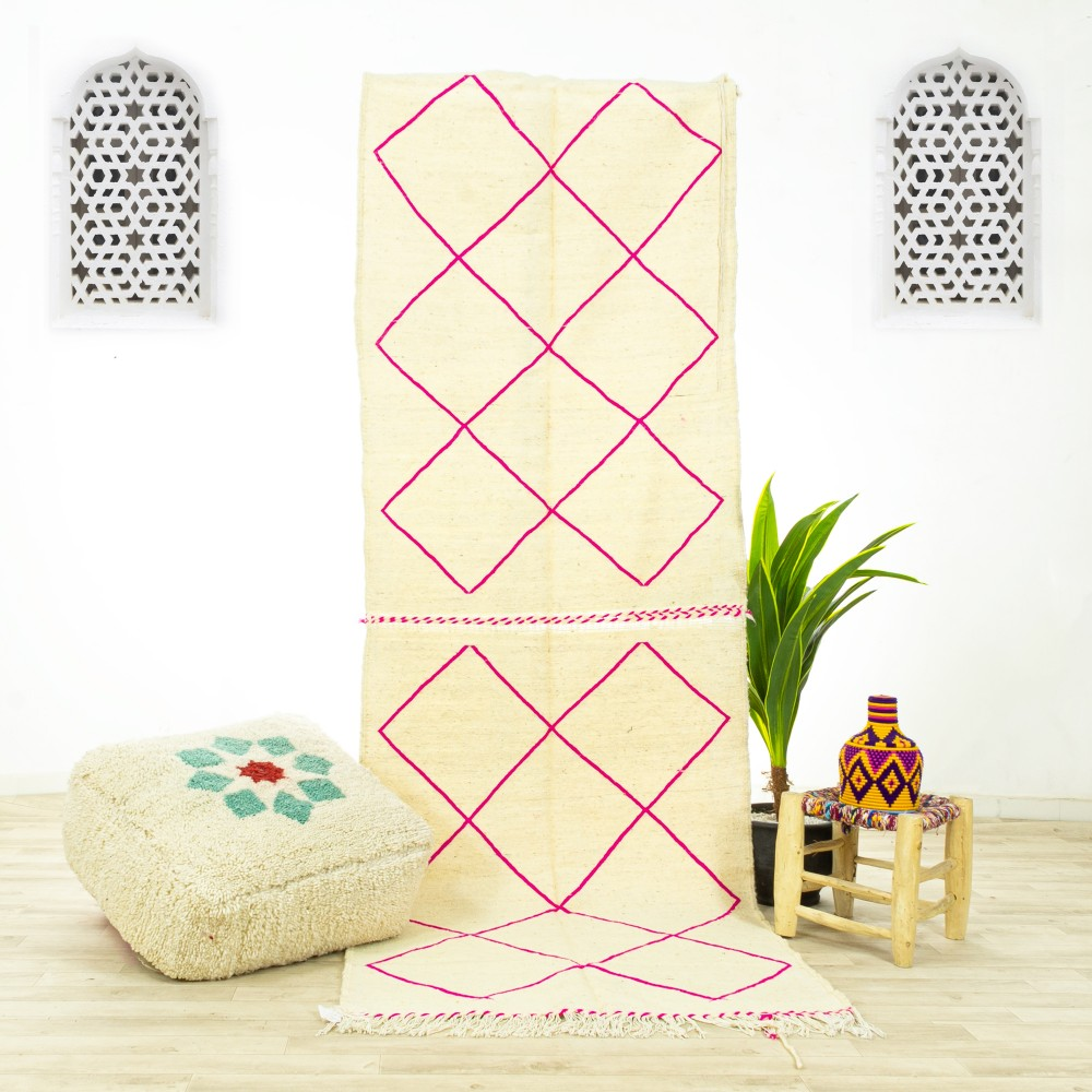 Pink and White Kilim 5549
