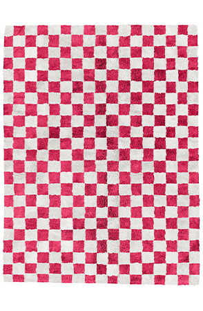 Pink Crosshatch Rug
