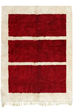 Red Geometric Rug