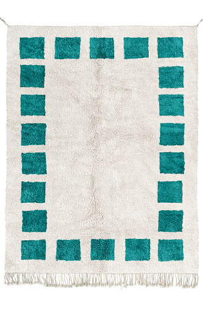 Turquoise Block Rug