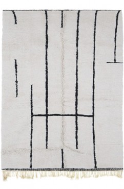Black and White Art Rug 3248