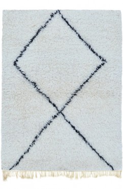 Black and White Geometric Rug 3332