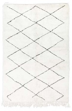 Black and White Lozenges Rug 2860