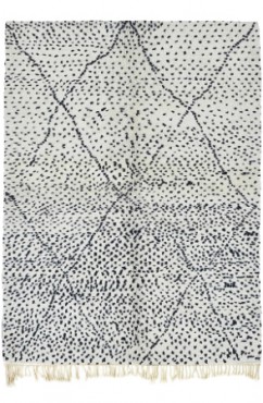 Black and White Wool Rug 3327
