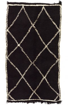 Black Lozenges Rug 1156