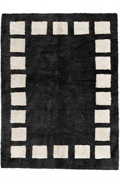 Black Poly Block Rug 2205