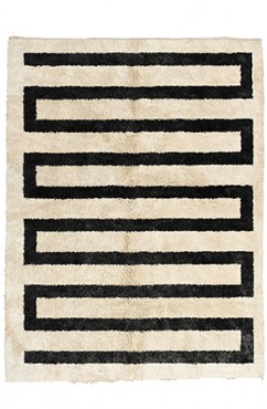 Black Snake Moroccan Area Rug 2821