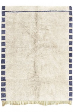 Blue and White Checker Rug 2630