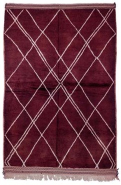 Bright Red Moroccan Rug 3094