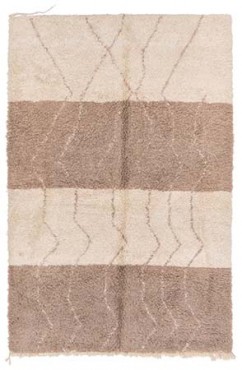 Brown and White Boho Rug 3003