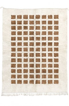 Brown Checkbox Rug 2034