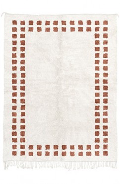 Choral Pink Mini Checkered Rug 2116