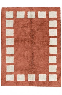 Choral Pink Poly Block Rug 2198