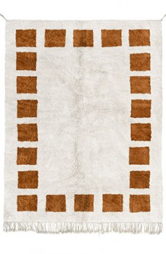 Copper Brown Block Rug 2060