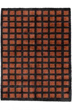 Copper Brown Tic-tac-toe Rug 2366