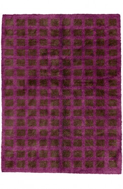 Dark Brown Checkers Rug 2390