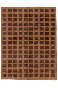 Dark Brown Crooked Rug 2326