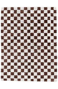 Dark Brown Crosshatch Rug 2466
