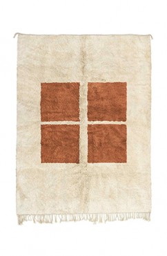 Brown Chic Chess Rug 3133