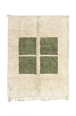 Green Chic Chess Rug 3132