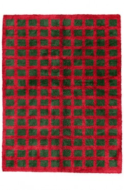 Emerald Green Intersected Rug 2412