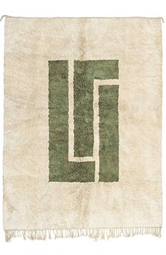 Green Symbolic Area Rug 3147