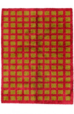 Lime Green Intersected Rug 2411