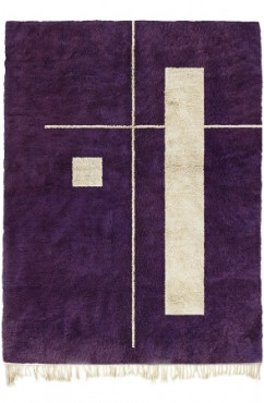 Purple Chic Geometric Rug 3760