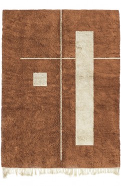 Orange Chic Geometric Rug 3762