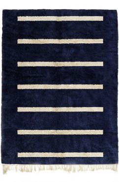 Navy Blue Parallel Rug 3784