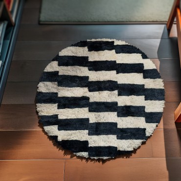 Handmade Natural Round Rug 5138