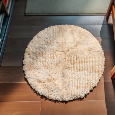 Moroccan Beige Round Rug 5159