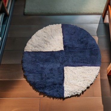 Blue Round Moroccan Rug 5171