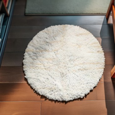 Cloude White Round Rug 5187
