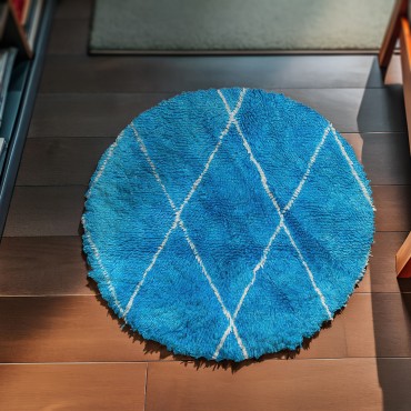 Misty Blue Round Rug 5190