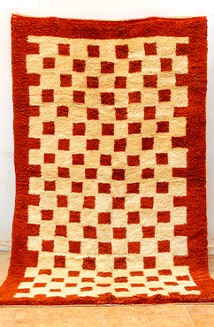 Handmade Terracotta Moroccan Rug 5220