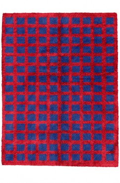 Navy Blue Intersected Rug 2408