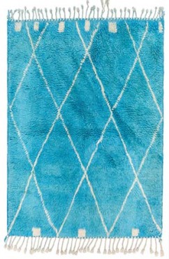 Ocean Blue Moroccan Rug 3006